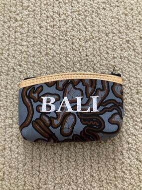 Target Blue & Brown 'BALI' Small Zipper Coin Pouch Wallet